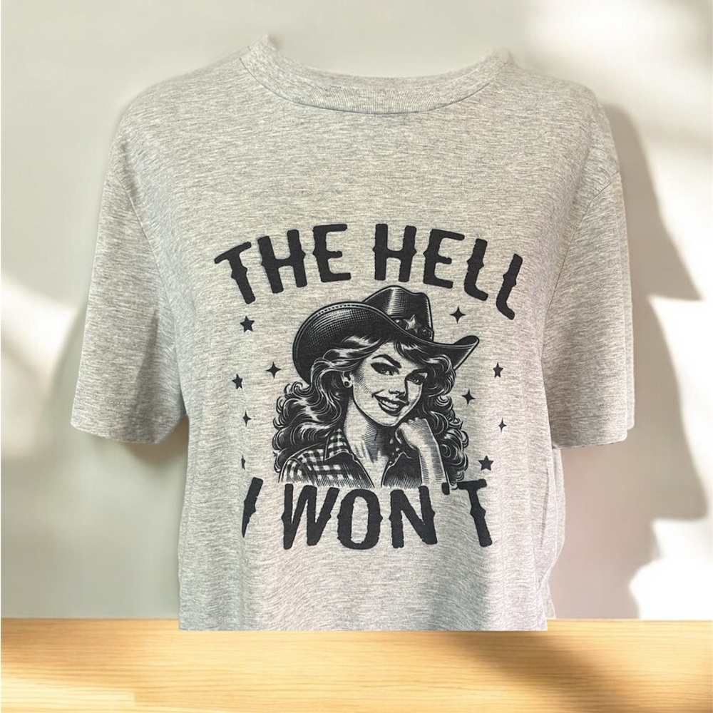 Gray Graphic Women's Top